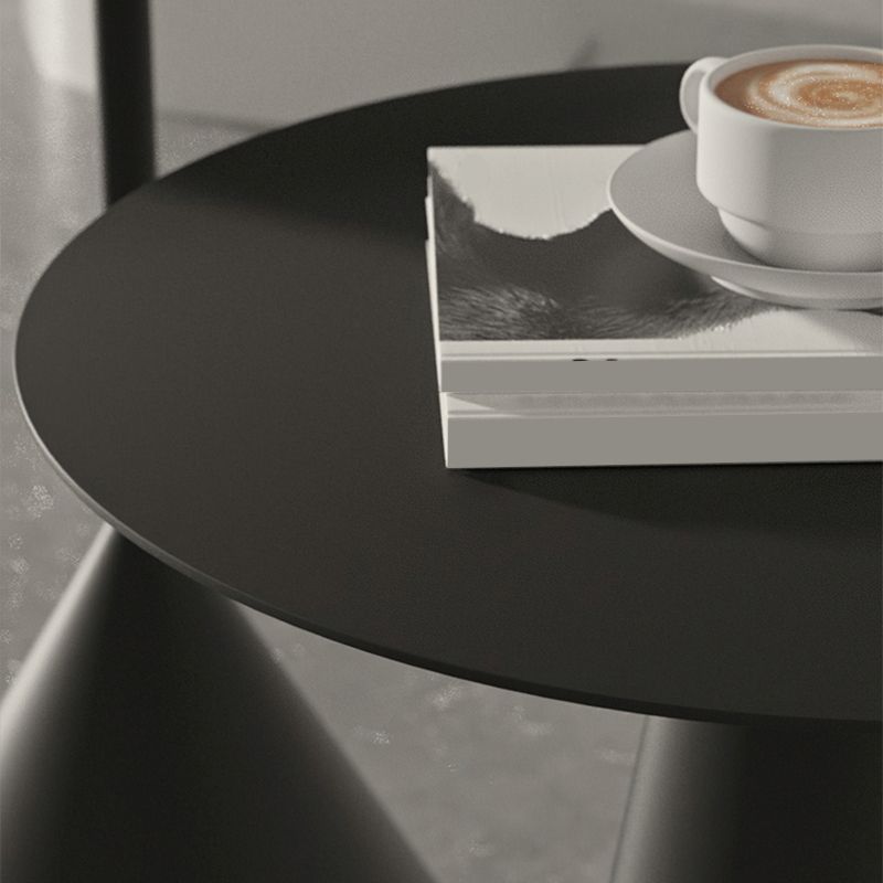 Mid-Century Modern Pedestal Coffee Table Metal Round Cocktail Table