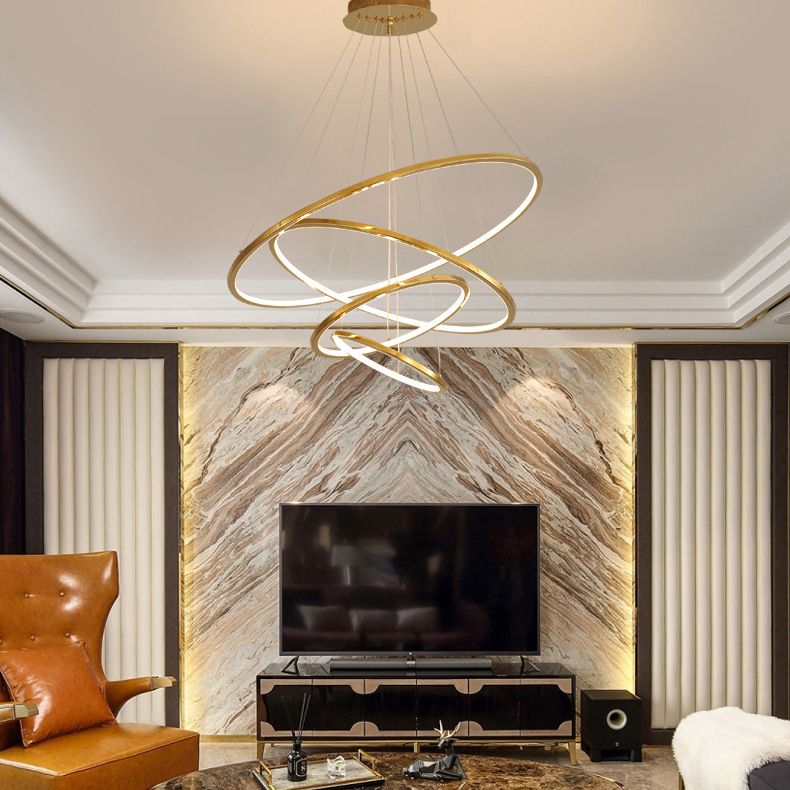 Luces colgantes colgantes de múltiples anillos