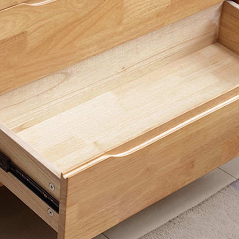 Rubber Wood Contemporary Chest Bedroom Storage Chest with Drawers