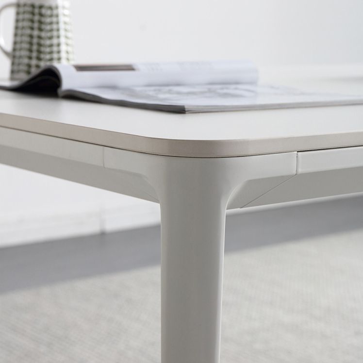 Modern Sintered Stone Rectangle Dining Set White Home Use Dining Room Furniture Set