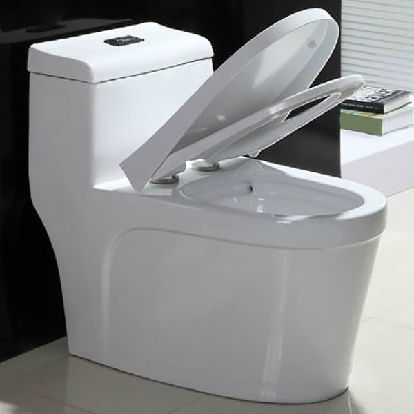 Contemporary One Piece Flush Toilet White Urine Toilet for Bathroom
