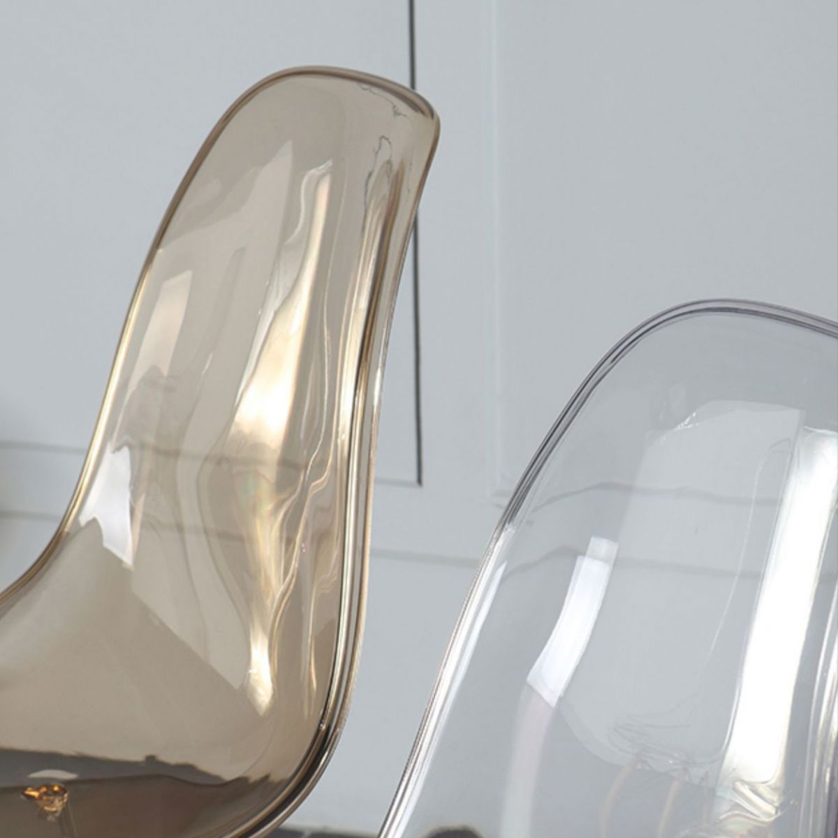 Contemporary Style Kitchen Metal Dining Chairs Armless Dining Side Chairs