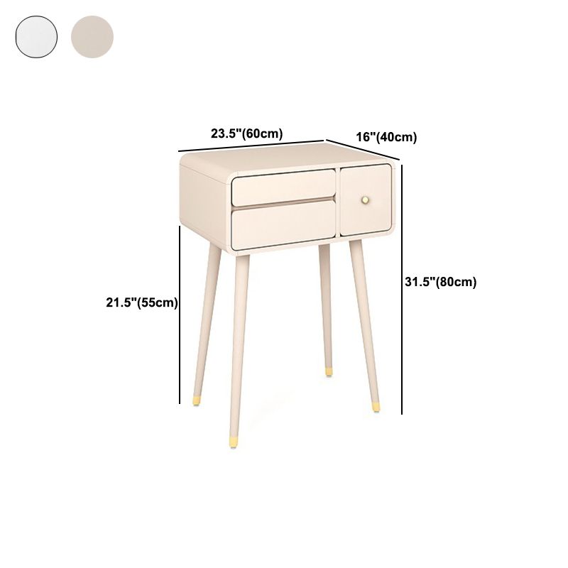 Modern Makeup Vanity Desk Table with Drawer in White/Pink for Bedroom