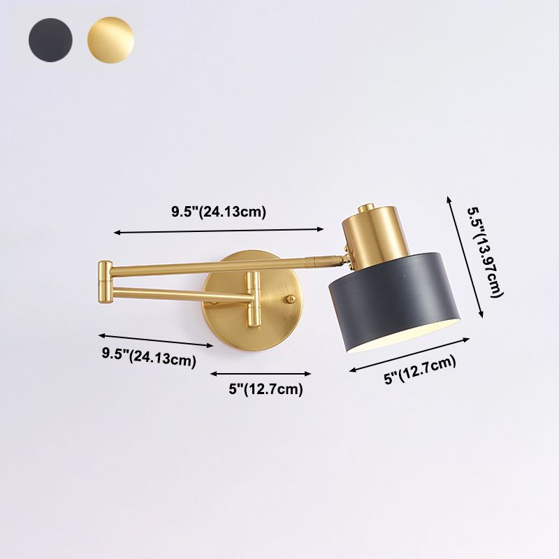 Postmoderne 1 Kopfmetall Wandleuchte Goldwandleuchte für den Untersuchungsraum