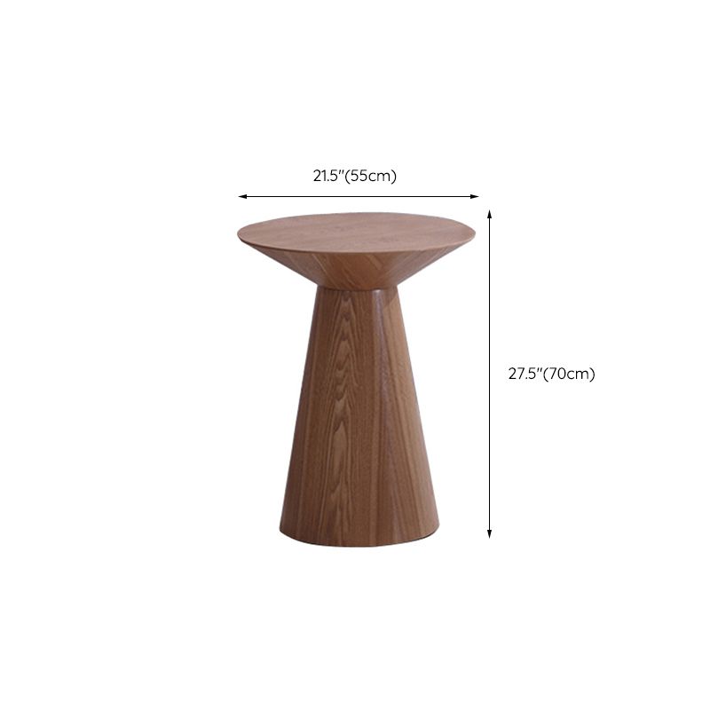 Contemporary Solid Wood Living Room Round/Square Pedestal End Table