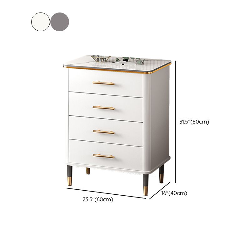 Classic Glam Lingerie Chest Vertical Marble Storage Chest with Drawers for Bedroom
