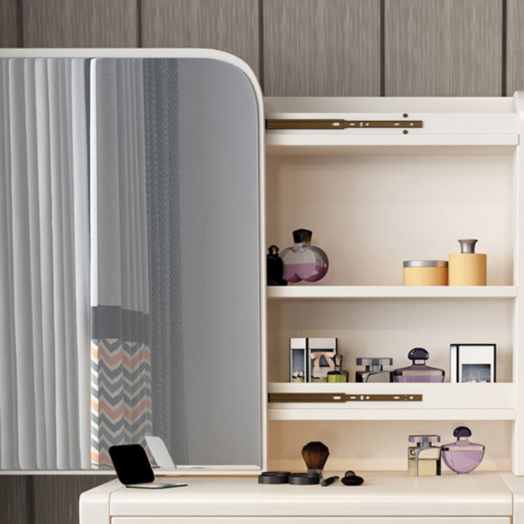 Traditional Style 17.71" Wide Solid Wood Vanity Makeup Table with Drawers