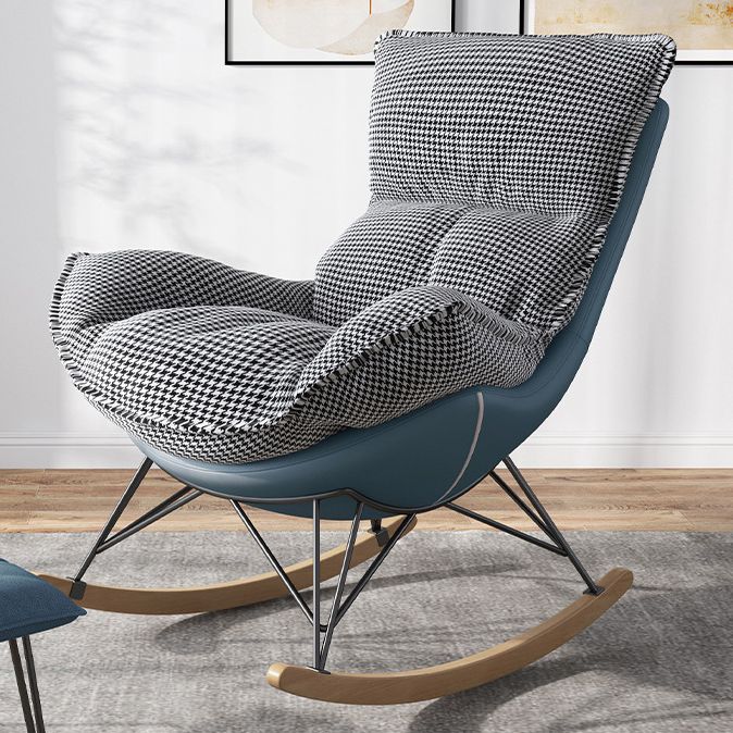 Modern Leisure Chaise Rocking Chair Lounge Upholstered Chaise for Living Room