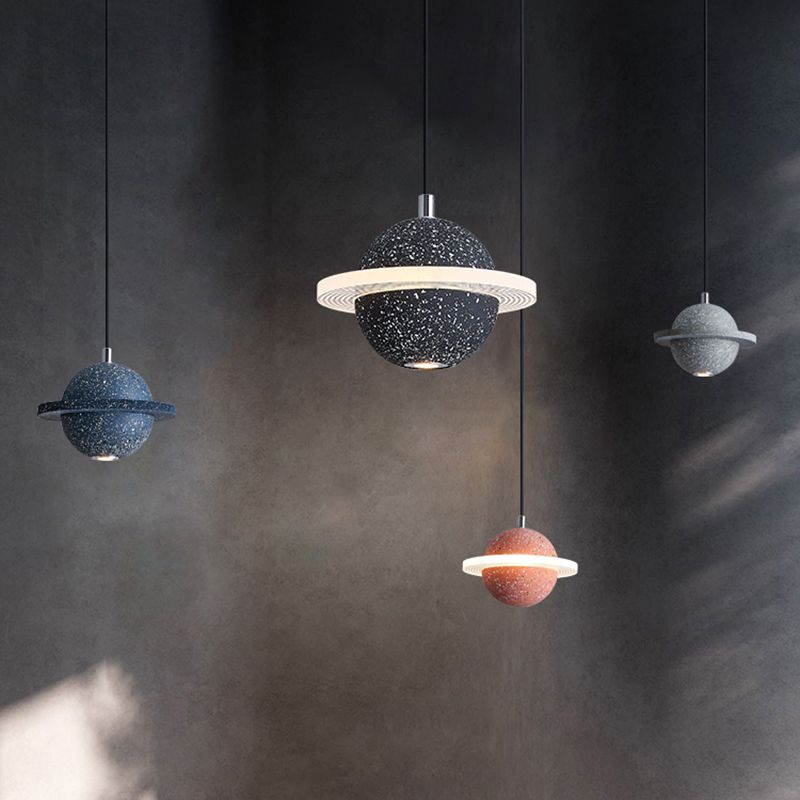 Modern Style Spherical Shape Pendant Lighting Stone Pendant Light for Bedroom