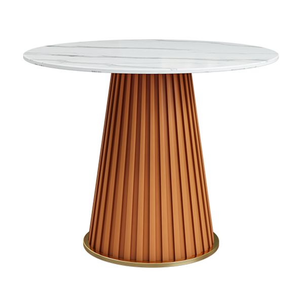 Traditional Luxury Dining Table Sintered Stone Round Table for Home