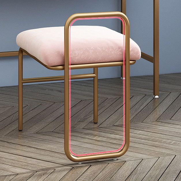 Glam Velvet Armless Dining Chairs Metal Dining Chairs for Home Use