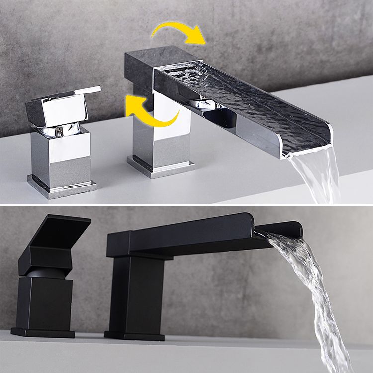 Deck Mounted Bathroom Faucet Modern Style Copper Bathroom Faucet