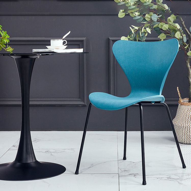 Sedie da pranzo e accento contemporanee sedia a retro solido interno per patio