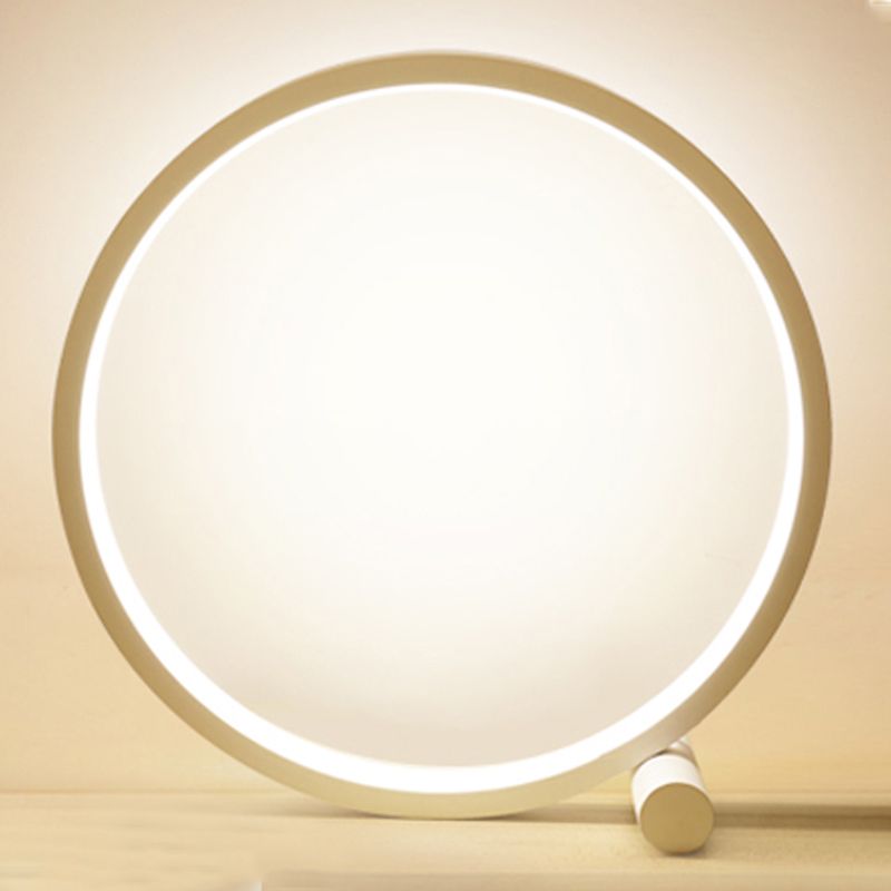 Lampada da tavolo Circle 1 luce Lampade da comodino contemporanee in metallo per camera da letto