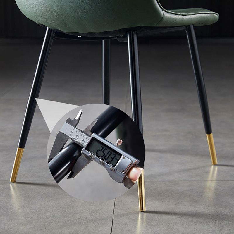 Chaises de salle à manger en métal de Style nordique, chaises latérales sans bras à dossier solide pour la cuisine