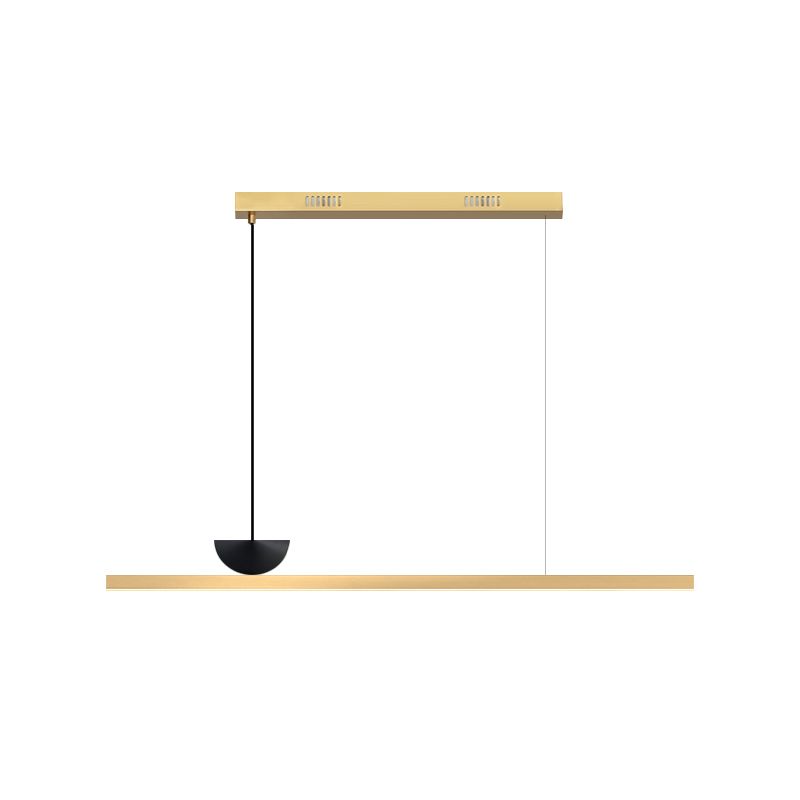 Illuminazione dell'isola contemporanea illuminazione isola lineare lampada lampadario