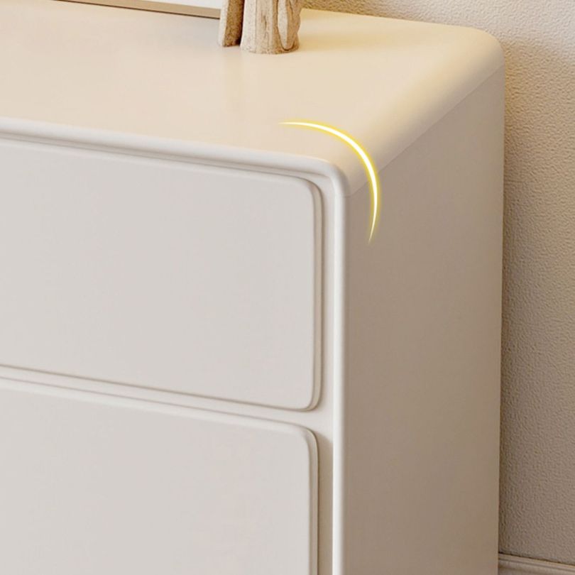 White Wooden Lighted Mirror With Drawer Bedroom Vanity Dressing Table