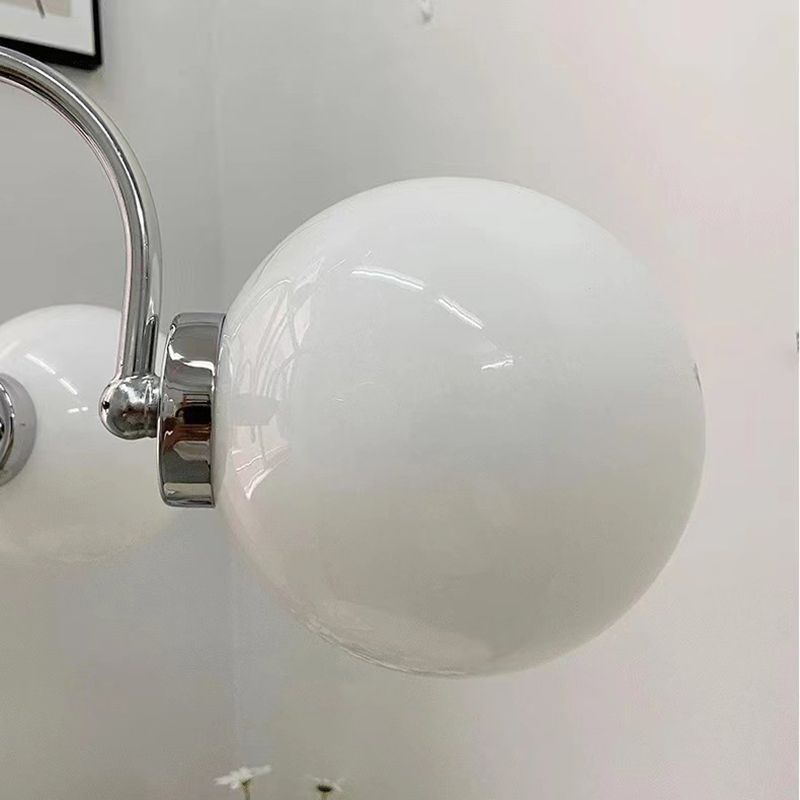 Spherical Shape Chandelier Light Modern Style Glass Multi Light Hanging Lamp for Kitchen