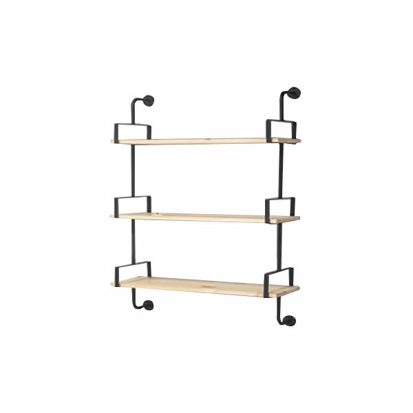 9.84"W Bookshelf Industrial Style Wall Mounted Solid Wood Bookcase for Home Office