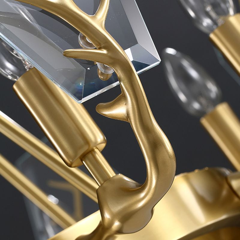 Deer Antler Metal Chandelier Light Fixture Vintage Living Room Chandelier Pendant Light