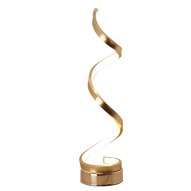 Water Wave Acrylic Table Lamp Minimalist Integrated LED Night Stand Light for Bedroom