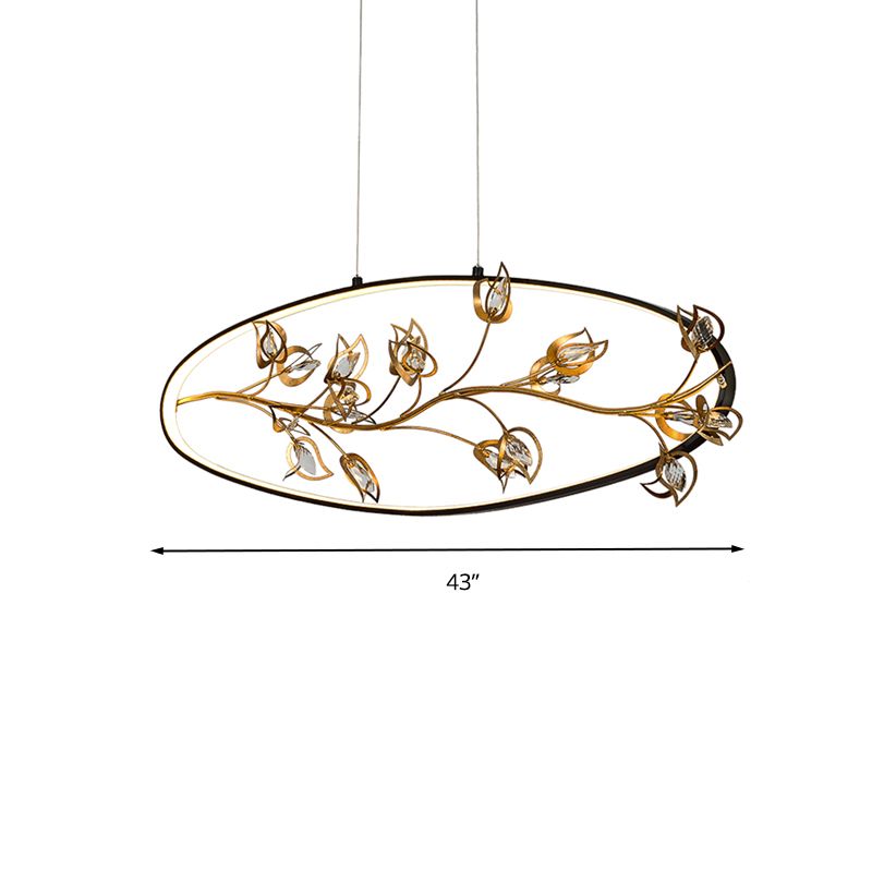 Rama de oro Cosco Luz de techo Modernismo Flea de lámpara de araña LED de oro
