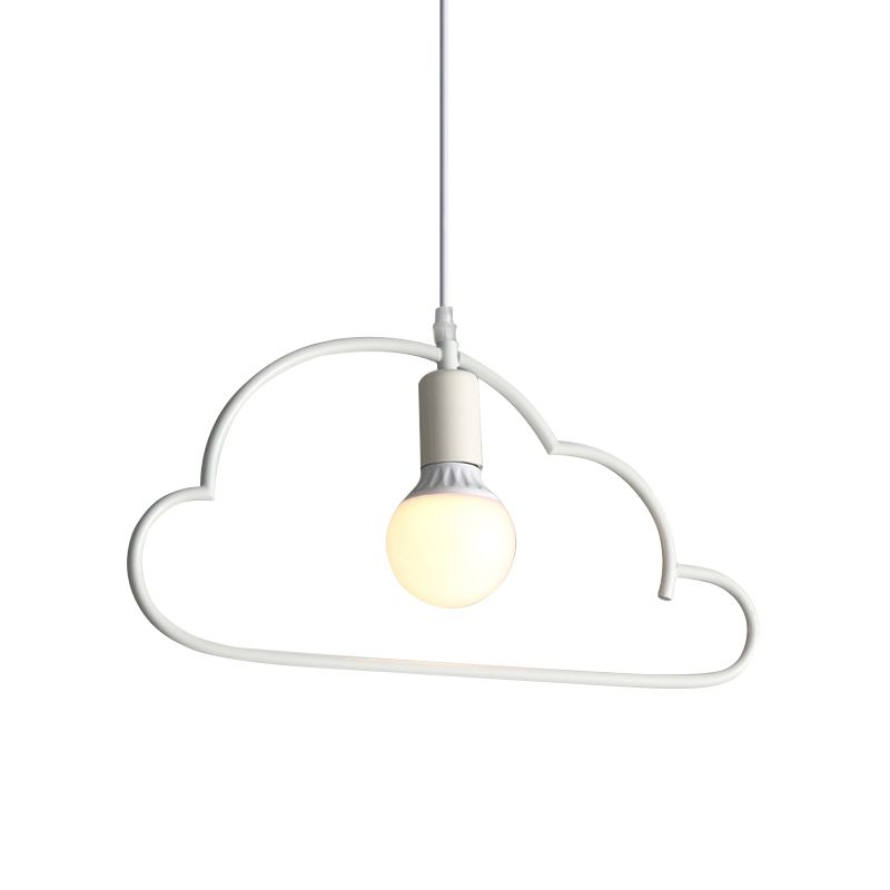 Cloud Bedside Pendant Lighting Metal 1 Bulbe Modernisme suspendu le plafond suspendu en blanc