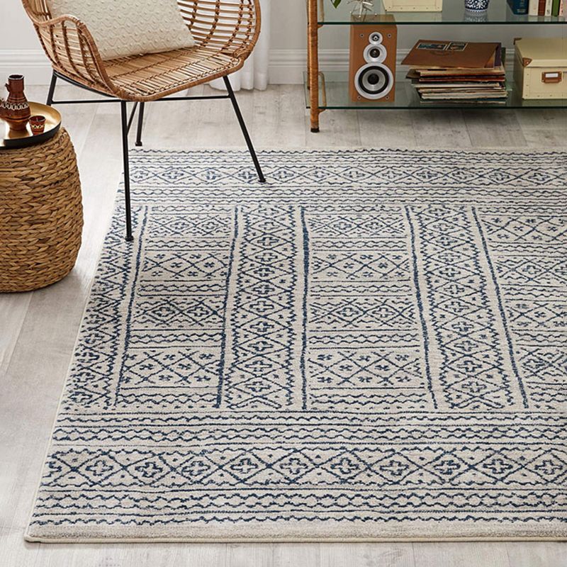 Distressed Native American Rug Classic Tribal Print Carpet Non-Slip Backing Rug for Home Decor