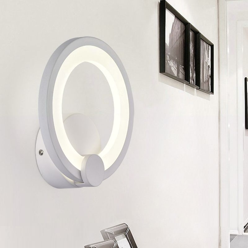 LEDISMO CIRCULAR ACRYLIC LIGHTIMS LED 7.5 "/10" Dia Lámpara de pared blanca en luz cálida/blanca