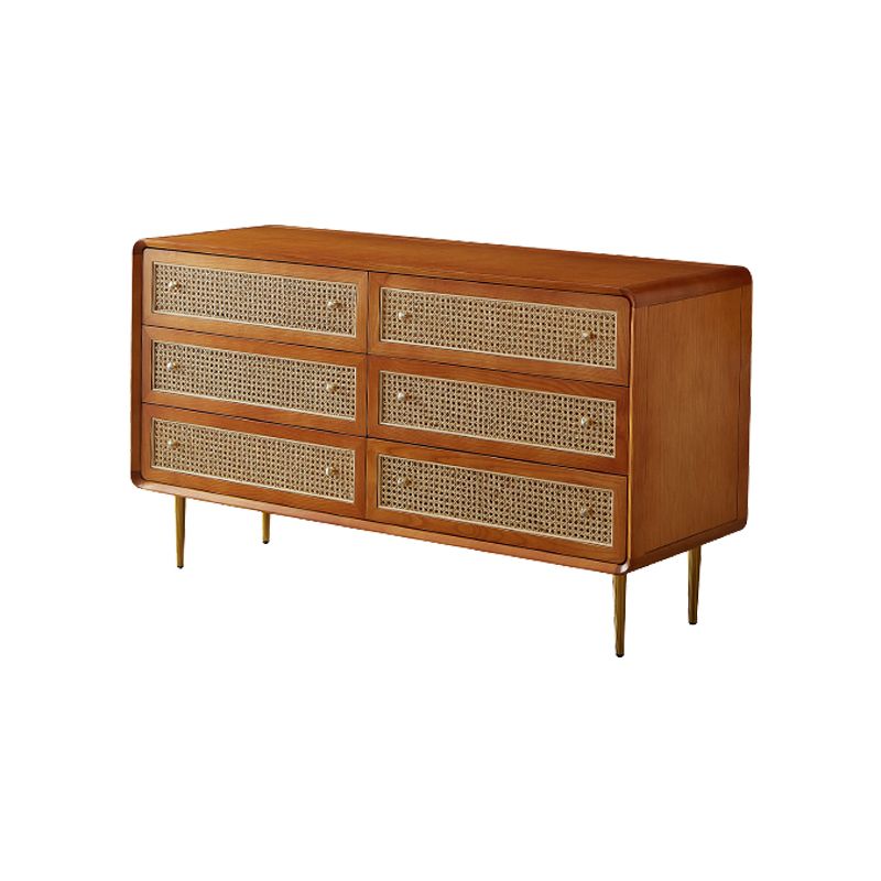 Solid Wood Storage Chest Dresser Glam Storage Chest with Drawers