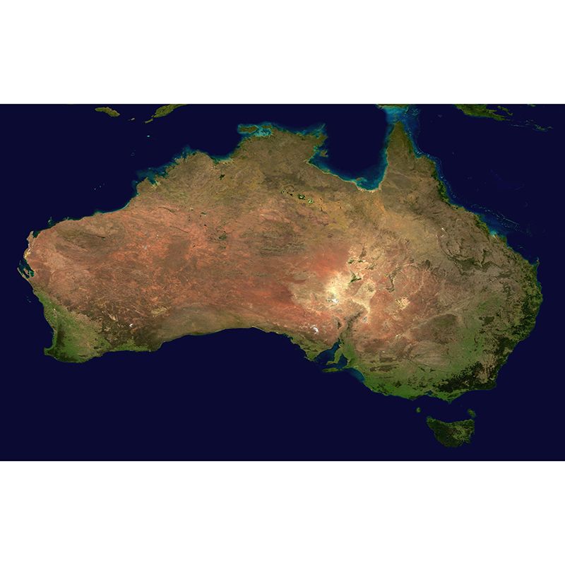 Map Illustration Moisture Resistant Wall Mural Removable Wallpaper for Living Room