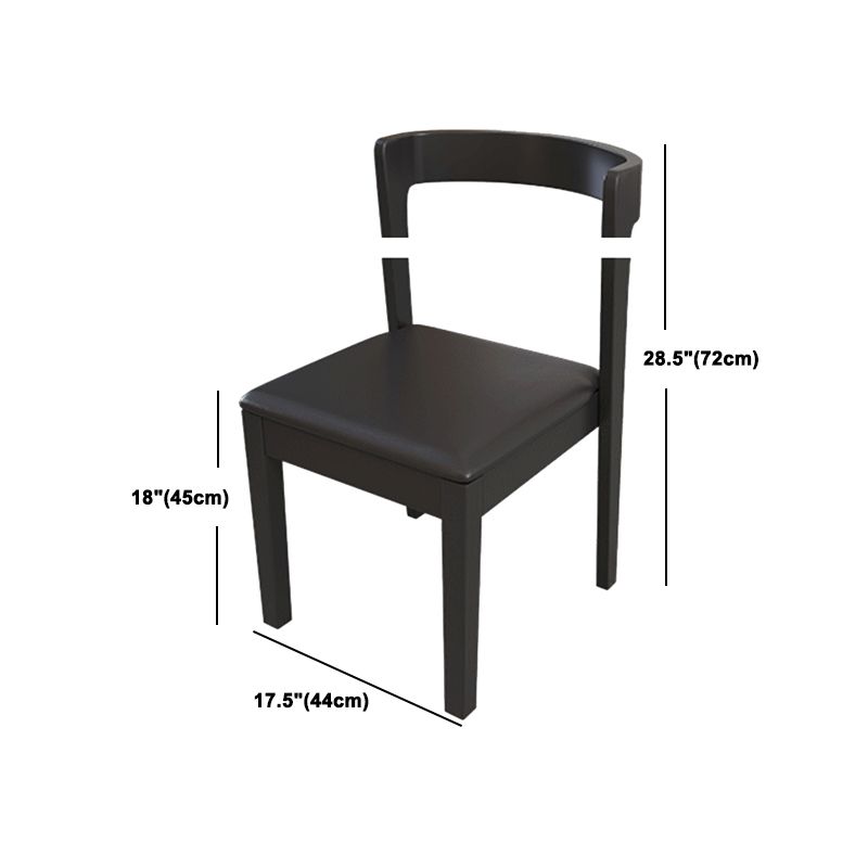 Industrial 1/2/7/9 Pieces Rectangle Dining Set Solid Wood Top Dining Table Set in Black