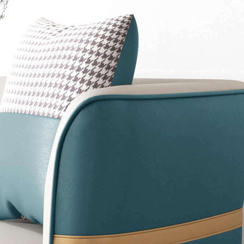 Modern Style Sofa Imitation Leather Sponge Upholstered Overturned Armchair Sofa Bed