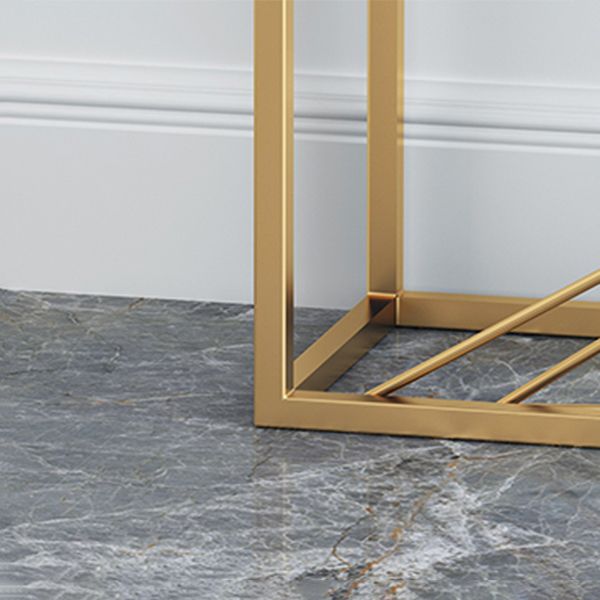 Stone Glam Accent Table 1-shelf 31.5" Tall Console Table for Hall