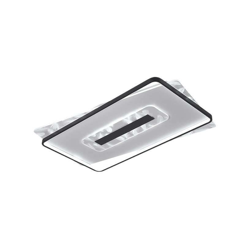 Plafonnier encastré de forme carrée en métal, Style moderne, 2 lumières, luminaires de plafond encastrés