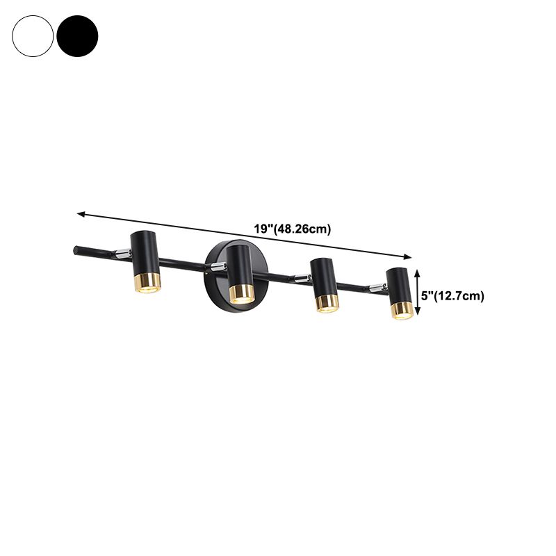 Modern Style 4 Arms Shape Vanity Lamp Metal 4 Lights Vanity Light for Bathroom