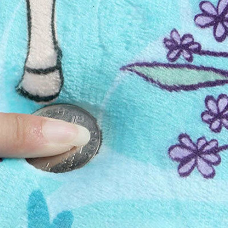 Blue Modern Carpet Polyester Santa Claus Carpet Washable Carpet for Living Room