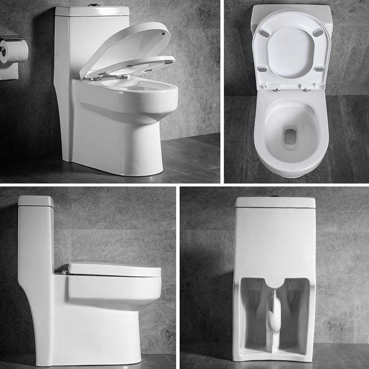 Modern 1-Piece Toilet Bowl White Urine Toilet with Slow Close Seat for Bathroom