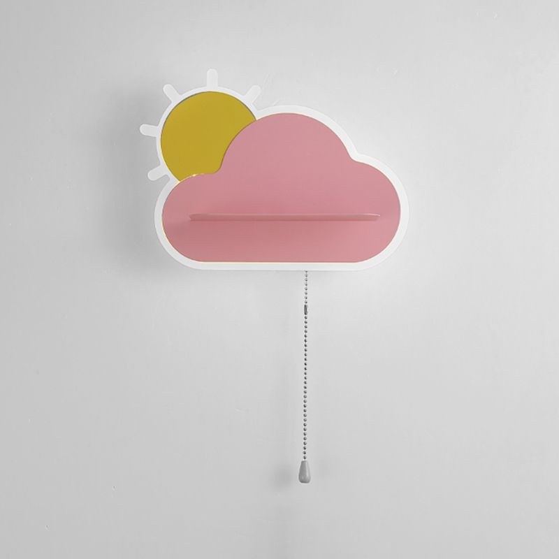 Cloud Shape Metal Wall Light Kid Style 1 Light Wall Lighting Fixtures