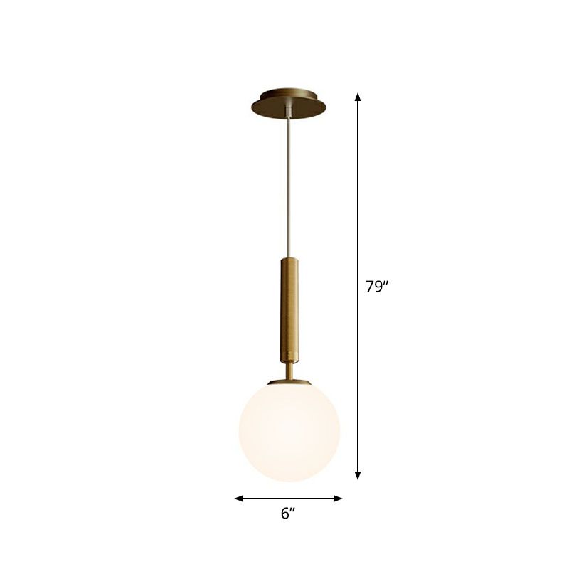 Postmoderne stijl bal hanglamp lichtglas 1 lamp slaapkamer gesuspendeerd verlichtingsarmatuur