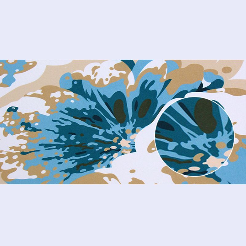 Brown Plants Indoor Carpet Polyester Simple Area Rug Non-Split Indoor Rug for Living Room