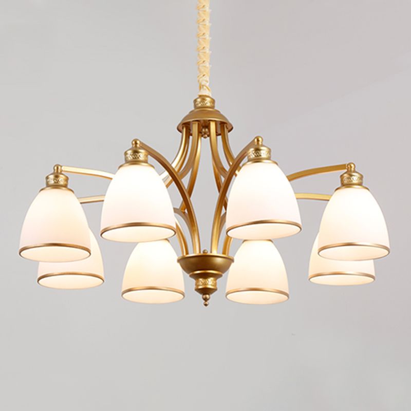 Lustre de lustre géométrique américain lustres en métal avec une teinte en verre