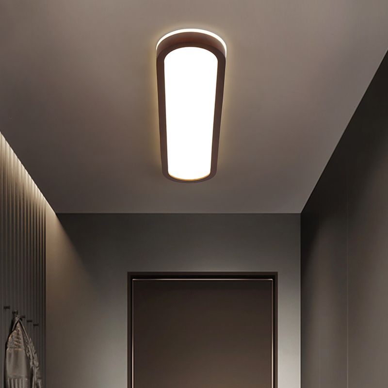 Minimalismo de madera 1-Luz de montaje de la lámpara de montaje de descarga lineal de luz de techo para dormitorio