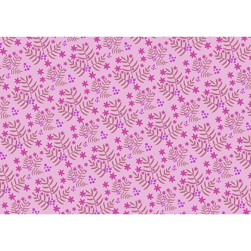 Plant Illustration Wallpaper Mural Water-Proof Living Room Wall Decoration