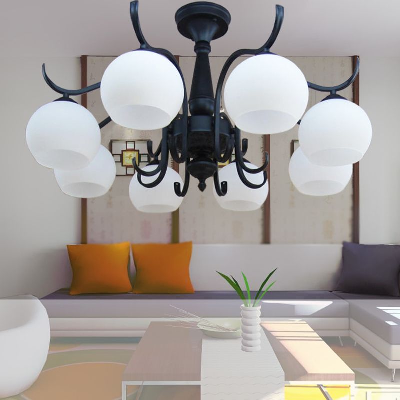 Minimalistische inbouwplafondlamp Traditionele plafondlamp met glazen kap voor slaapkamer