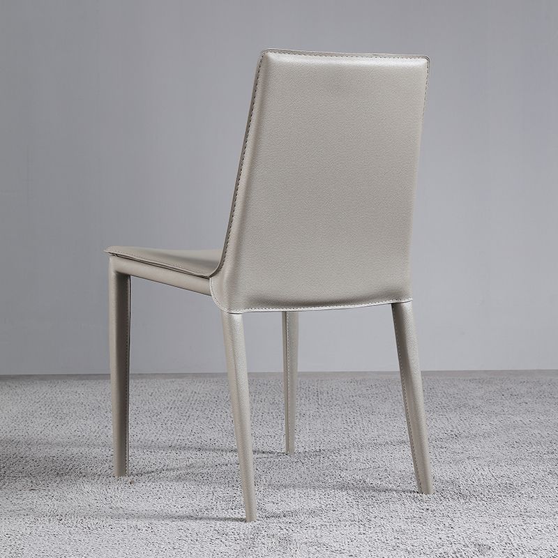 Faux Leather Dining Chairs Contemporary Armless Dining Chairs