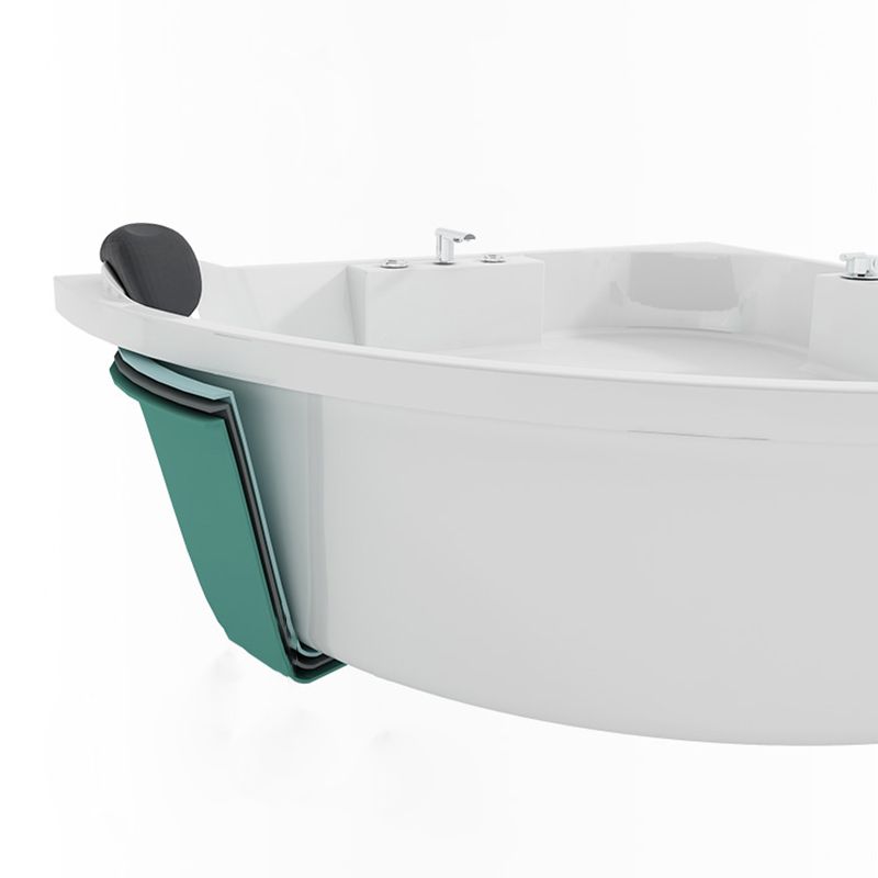 Acrylic Modern Back to Wall Bath Tub Bathroom Corner Bathtub in White