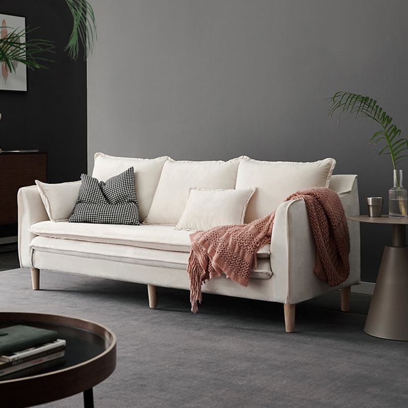 30.3" H 3-seater Square Arm Sofa with Pillows for Living Room