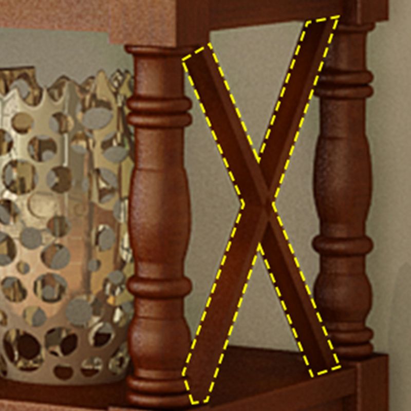 Modern Solid Wood Bookcase Home Office Bookshelf with Rectangular Shelves