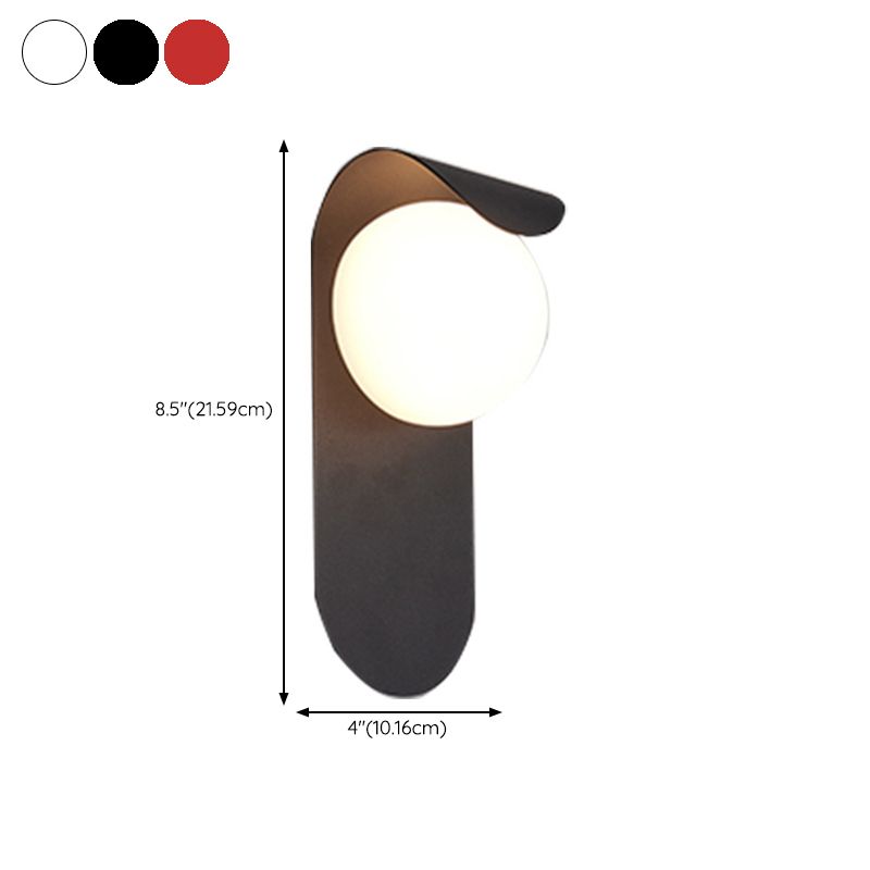 Polish Finish Metal Wall Light Industrial Globe Lighting for Foyer